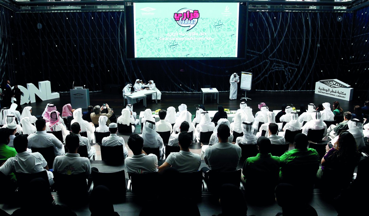 The participants at the ‘My Decision’ campaign, held at Qatar National Library, yesterday. Pic: Qassim Rahmatullah/The Peninsula