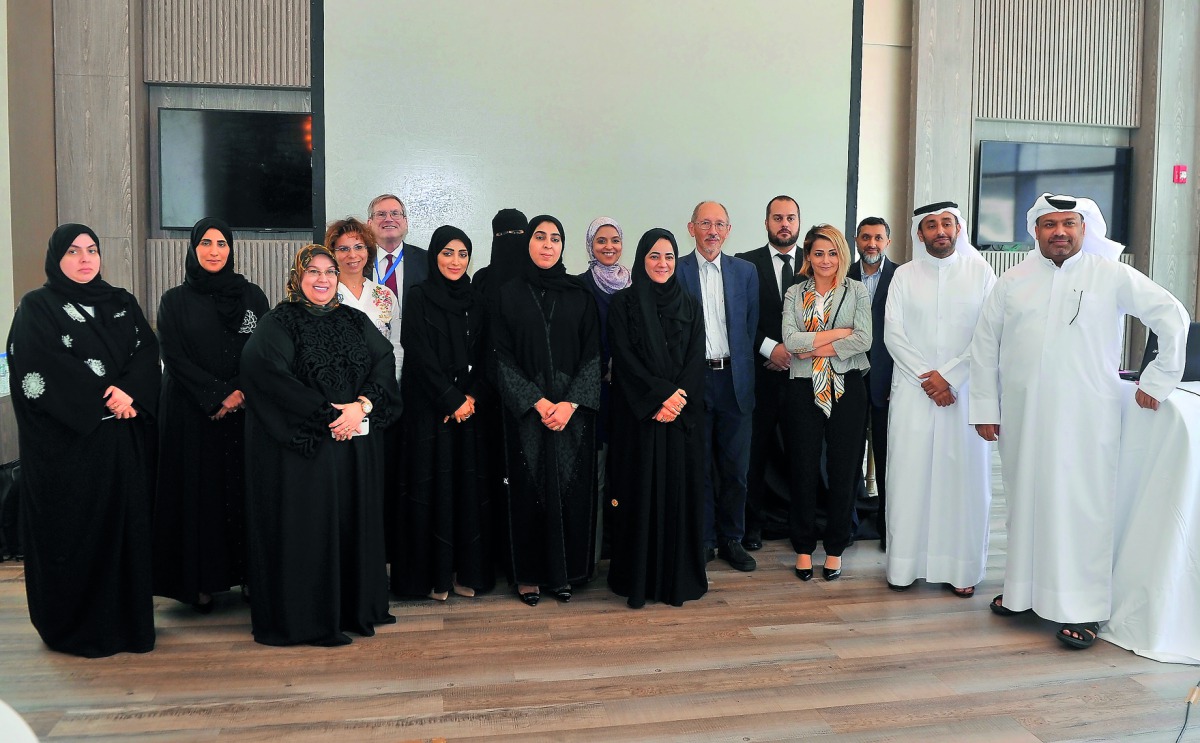 The participants at PHCC’s ‘Safety-II and Resilient Healthcare Training for PHCC Senior Leaders’, yesterday. Pic: Baher Amin / The Peninsula