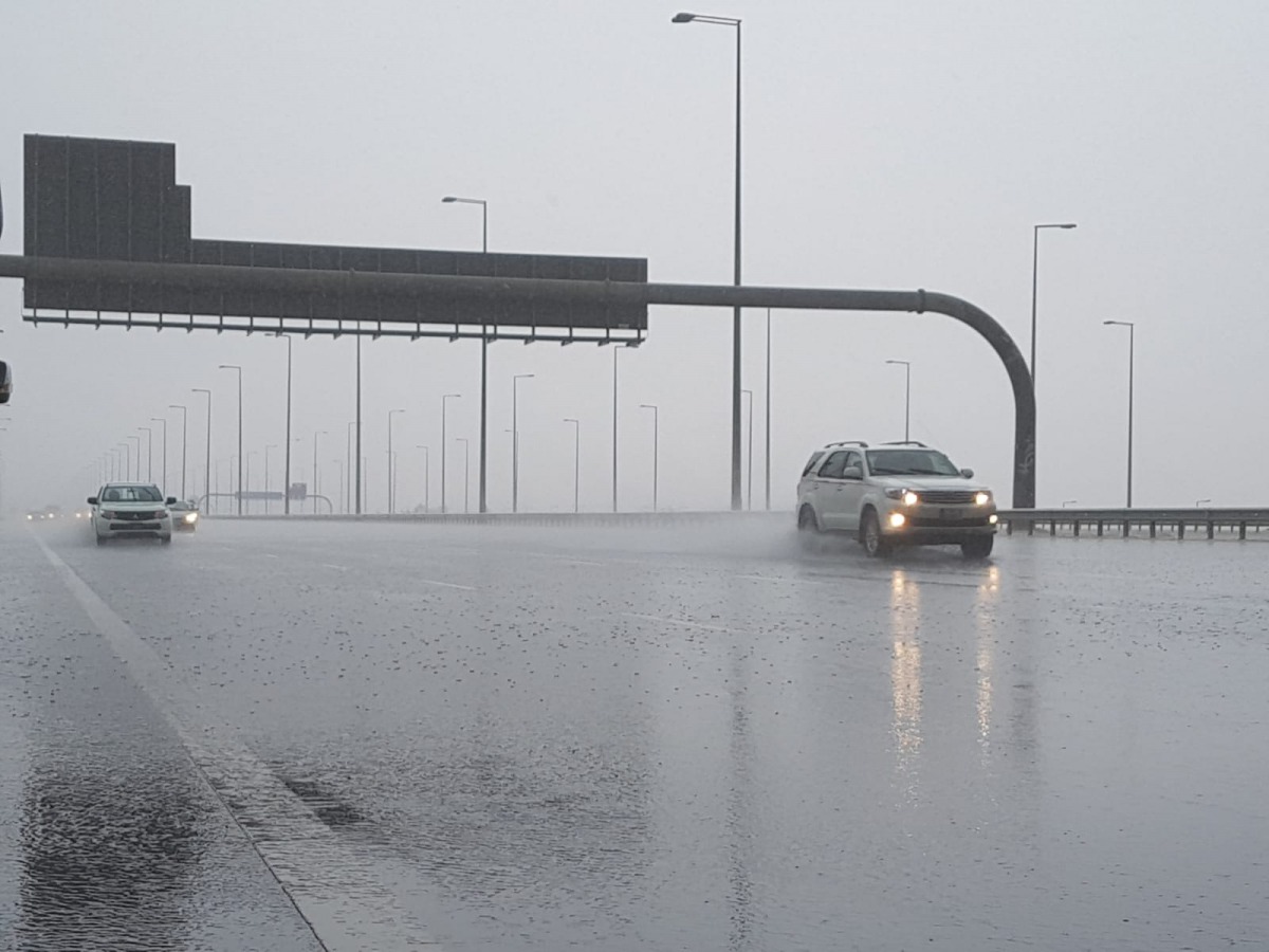 Raining on G-Ring Road. Photo by Abdul Basit / The Peninsula