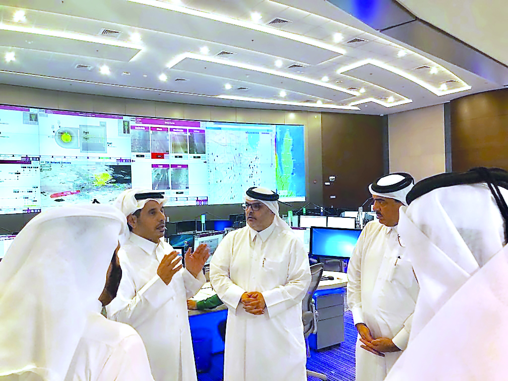 Prime Minister and Interior Minister H E Sheikh Abdulla bin Nasser bin Khalifa Al Thani yesterday visited the Rainfall Emergency Room of Public Works Authority (Ashghal) to review measures and follow up the work progress after heavy rains across the count