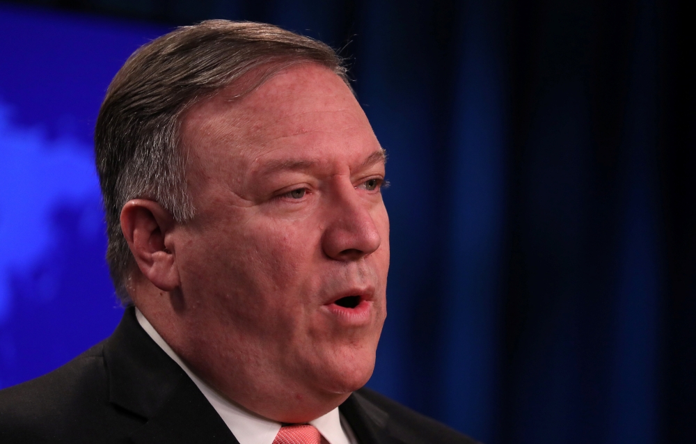 US Secretary of State Mike Pompeo speaks to reporters during a news briefing at the State Department in Washington, US, October 23, 2018. REUTERS/Cathal McNaughton