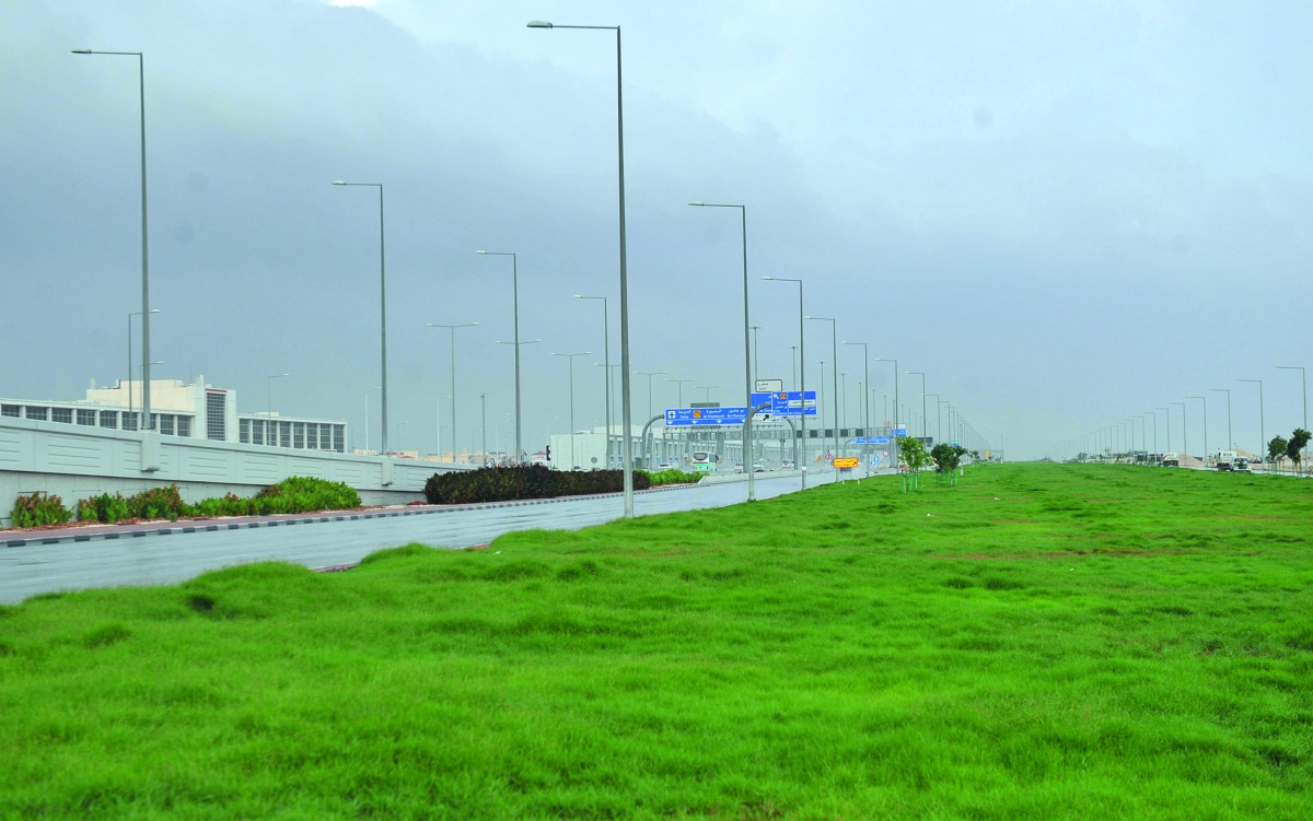 Landscapes are being developed along a highway at the Industrial Area by Ashghal in coordination with Public Parks Department.  Pic: Baher Amin / The Peninsula
