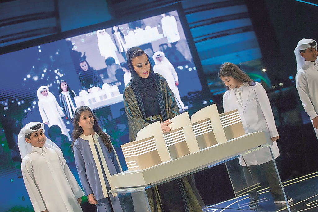 H H Sheikha Moza bint Nasser, Chairperson of Qatar Foundation, officially inaugurates Sidra Medicine yesterday. 