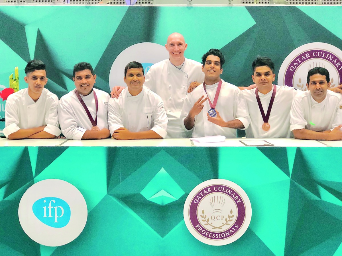 InterContinental Doha chefs with their medals at Salon Culinaire 2018.