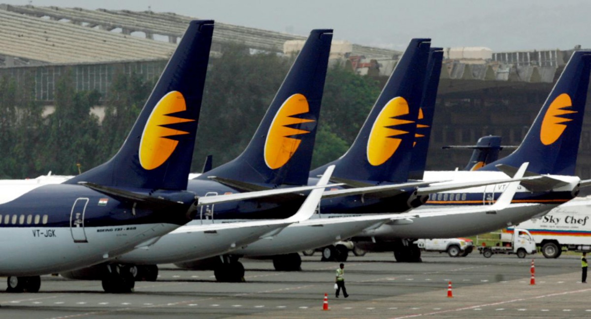 A representational picture of Jet Airways flight in Mumbai, India 