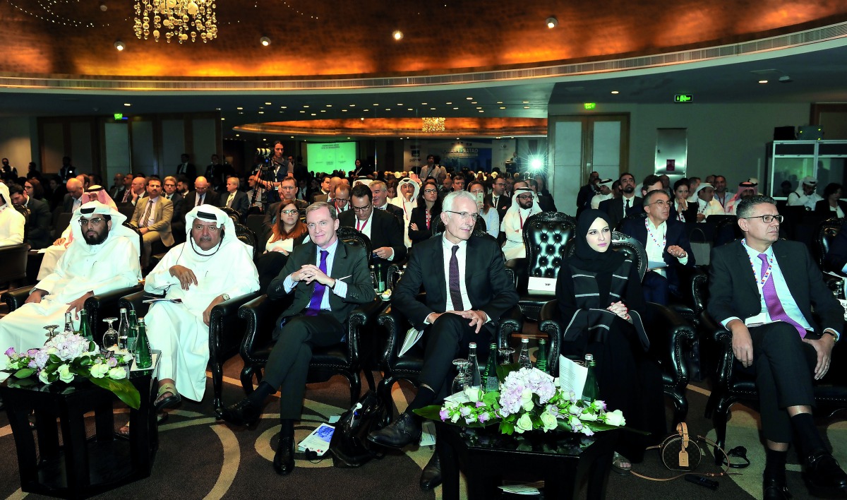 From left: The Assistant Undersecretary for Commerce at the Ministry of Commerce and Idustry, Yahya bin Saeed Al Nuaimi; President of Qatari Businessmen Association, Sheikh Faisal bin Qassim Al Thani; French Ambassador to Qatar, Franck Gellet; Chairman of