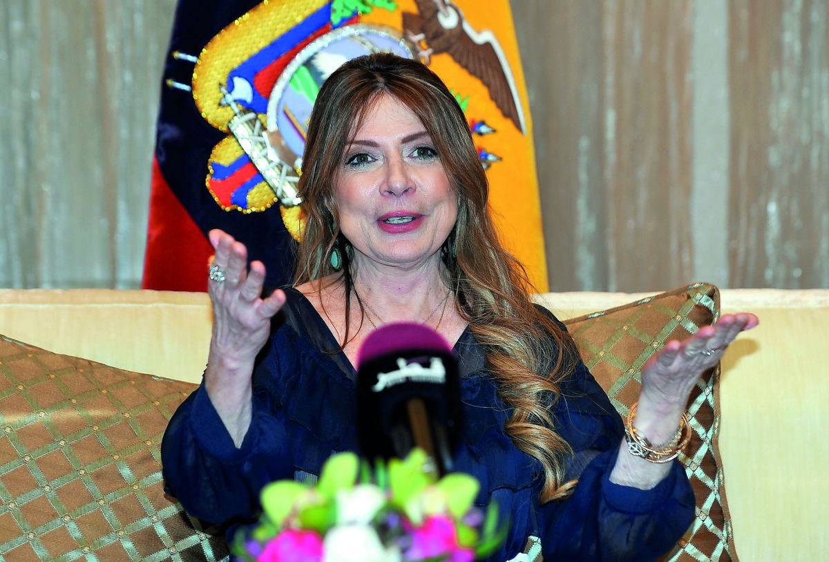 Ambassador of Ecuador to Qatar, Ivonne A-Baki Pic: Salim Matramkot / The Peninsula