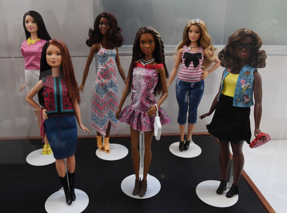 Barbie doll prototypes are displayed at a workshop in the Mattel design center as the iconic doll turns 60, in El Segundo, on December 7, 2018. AFP / Mark Ralston 