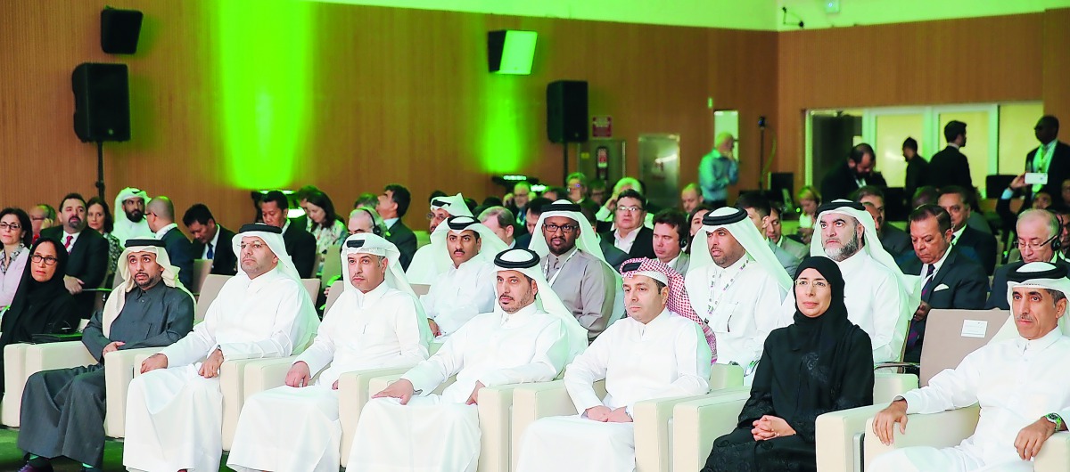 Prime Minister and Interior Minister H E Sheikh Abdullah bin Nasser bin Khalifa Al Thani at the opening session of Times Higher Education Emerging Economies Summit under the theme “Building University Impact Through Resilience and Innovation” held in Ibn 