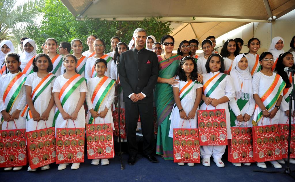 Indian Ambassador P Kumaran at the Republic Day celebrations in the embassy. Abdul Basit / The Peninsula  