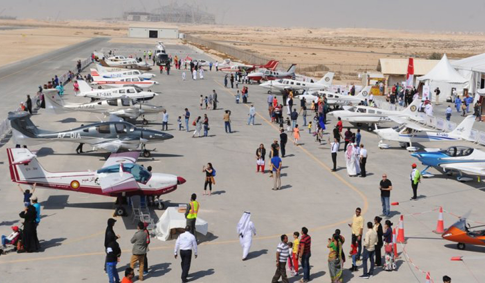 People visiting 11th Al Khor Fly-In 2018 event which opened yesterday at Al Khor Airport. Pic: ANWAR SADAT