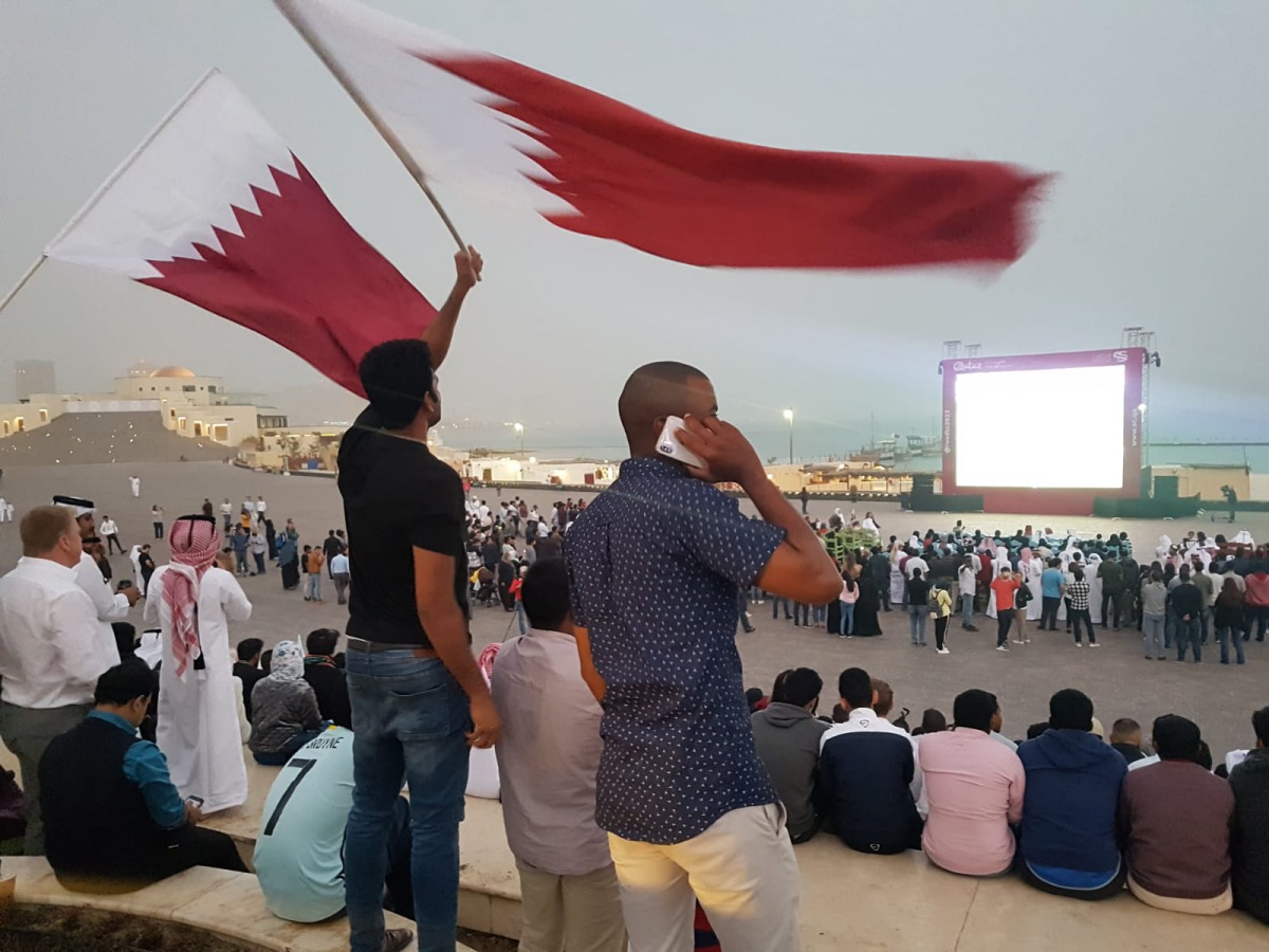 People watching the semi-final at Katara. Pic: Abdul Basit