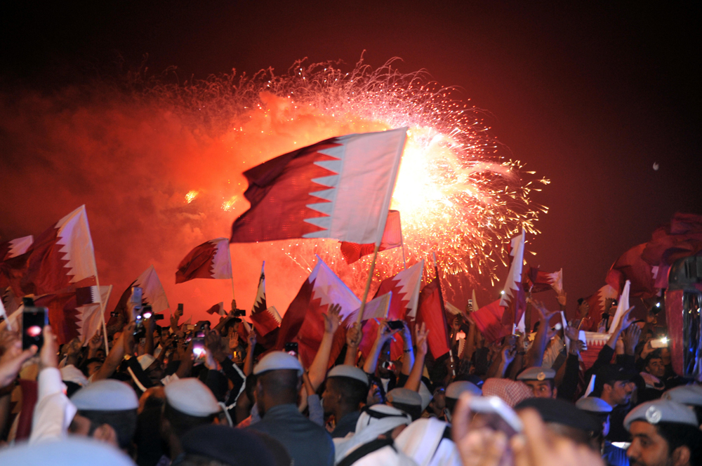 Fireworks during the celebration at Doha Corniche, February 2, 2019. Abdul Basit © The Peninsula