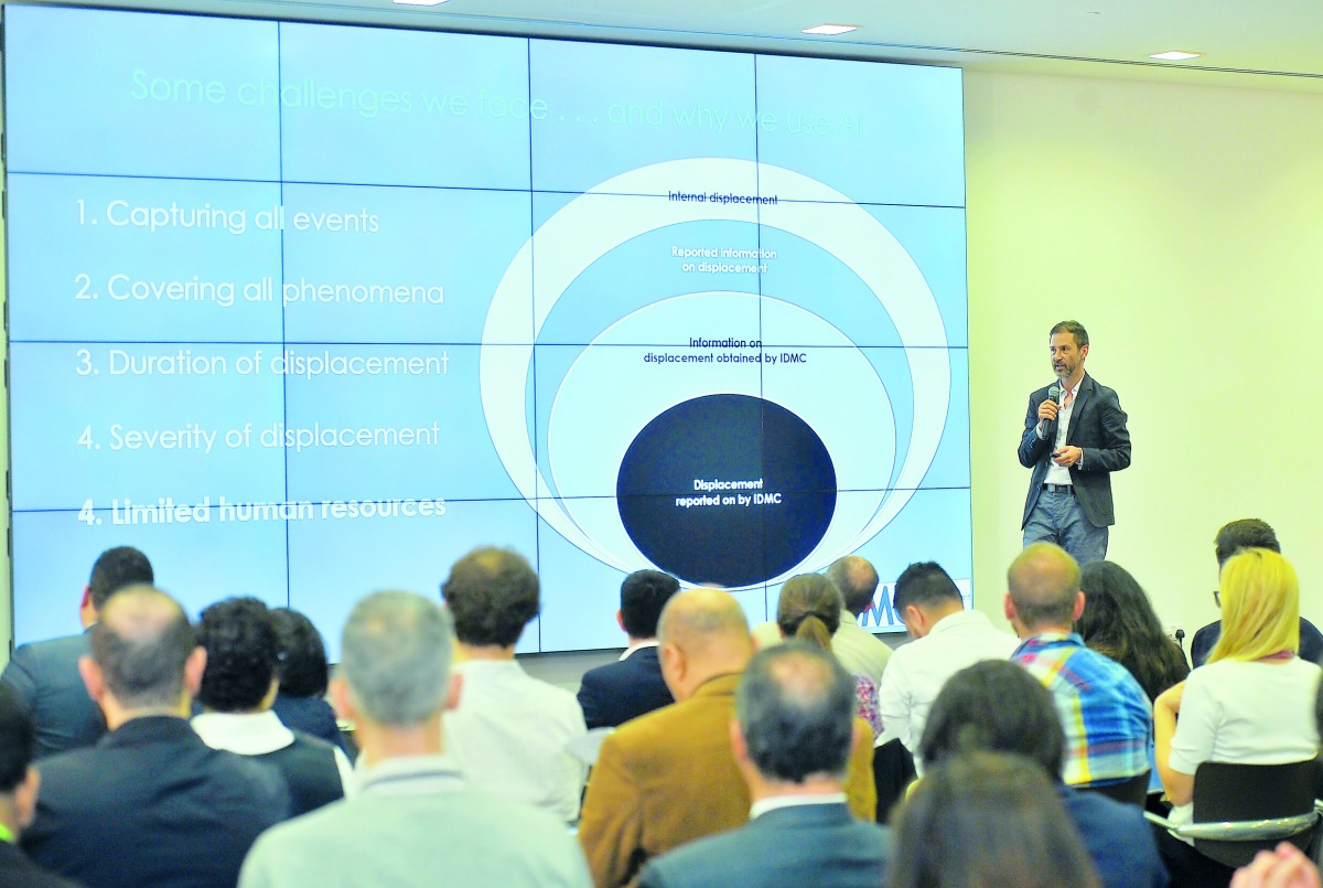 A view of the workshop to promote Artificial Intelligence as a Tool for Social Goods held at HBKU Research Complex yesterday. Pic: Baher Amin / The Peninsula