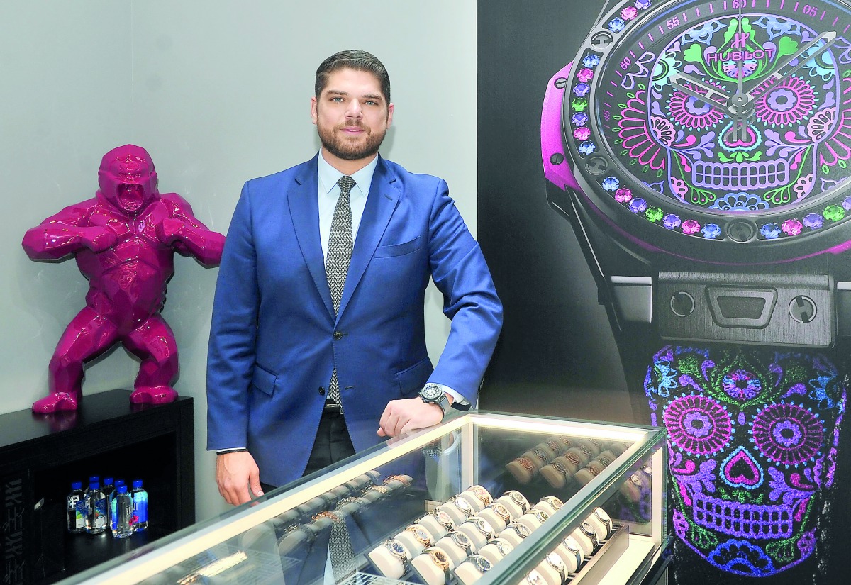 David Tedeschi, Regional Director Middle East and Africa at Hublot, during Doha Jewellery and Watches Exhibition held a DECC. Pic: Baher Amin / The Peninsula