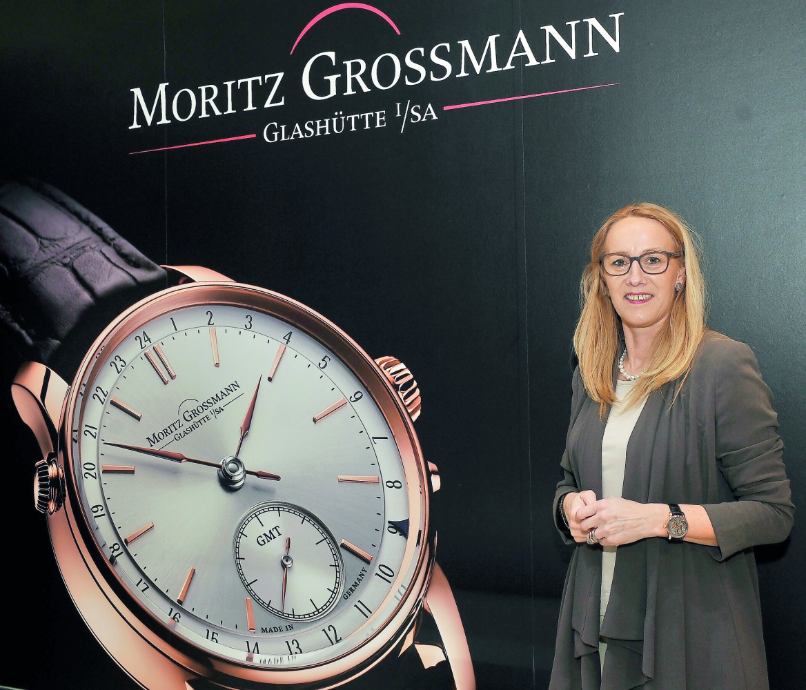 Christine Hutter, Founder and CEO of Moritz Grossmann, during the Doha Jewellery and Watches Exhibition, held at DECC. Pic: Baher Amin / The Peninsula