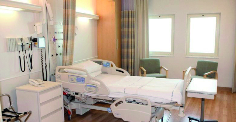 The patient room at Burns Unit of HMC’s Al Wakra Hospital.