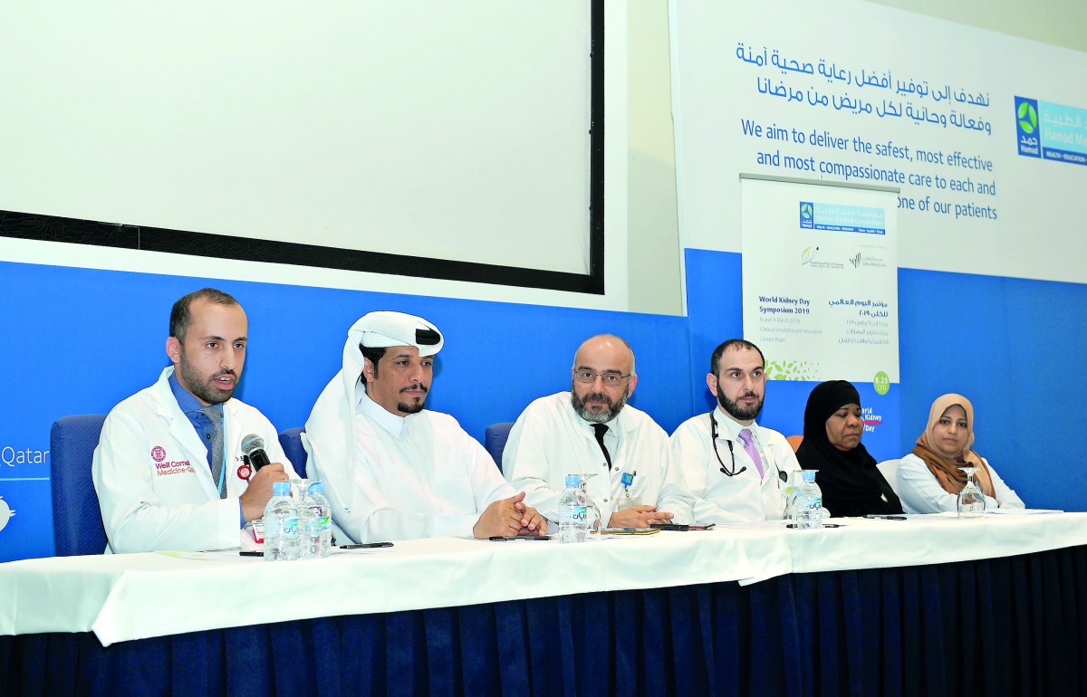 FROM LEFT: Dr Essa Abdulla Abuhelaiqa, Consultant, Nephrology; Nayef Abboud Al Shammari, Assistant Executive Director Media; Dr Hassan Ali M H Al Malki, Senior Consultant, Medicine; Dr Mohamad Mahmood T A Alkadi, Consultant, Medicine; Teha Dham Al Mohanna