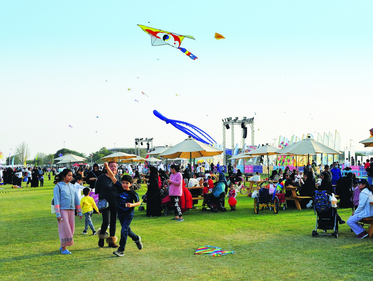 Various kites fly in the sky during the Third Aspire International Kite Festival at Aspire Park, yesterday. More than 80 professional kite flyers are participating in the four-day event. All pictures: Salim Matramkot/The Peninsula