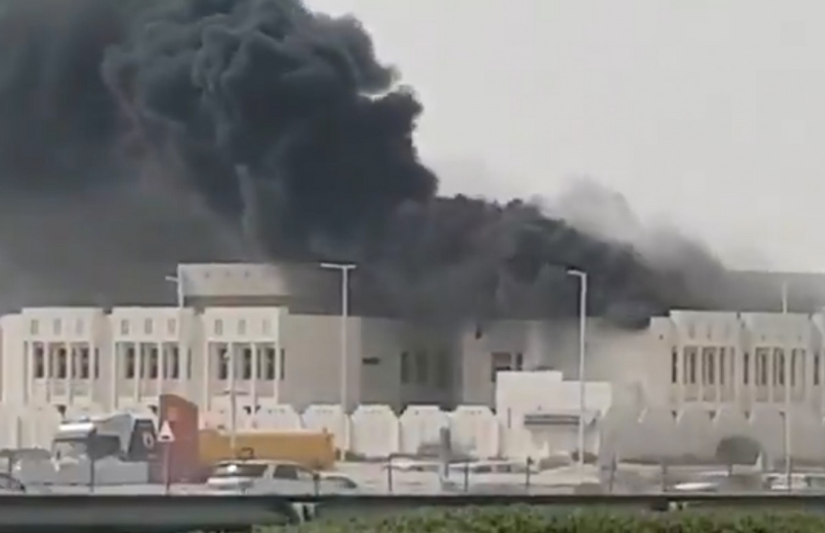 A still video of the fire at Al Sailiya secondary school for girls