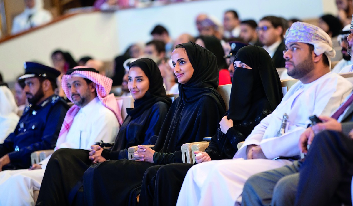 H E Sheikha Hind bint Hamad Al Thani and Dr Hayat Abdullah Maarafi, Executive Director of QatarDebate, during the closing ceremony.