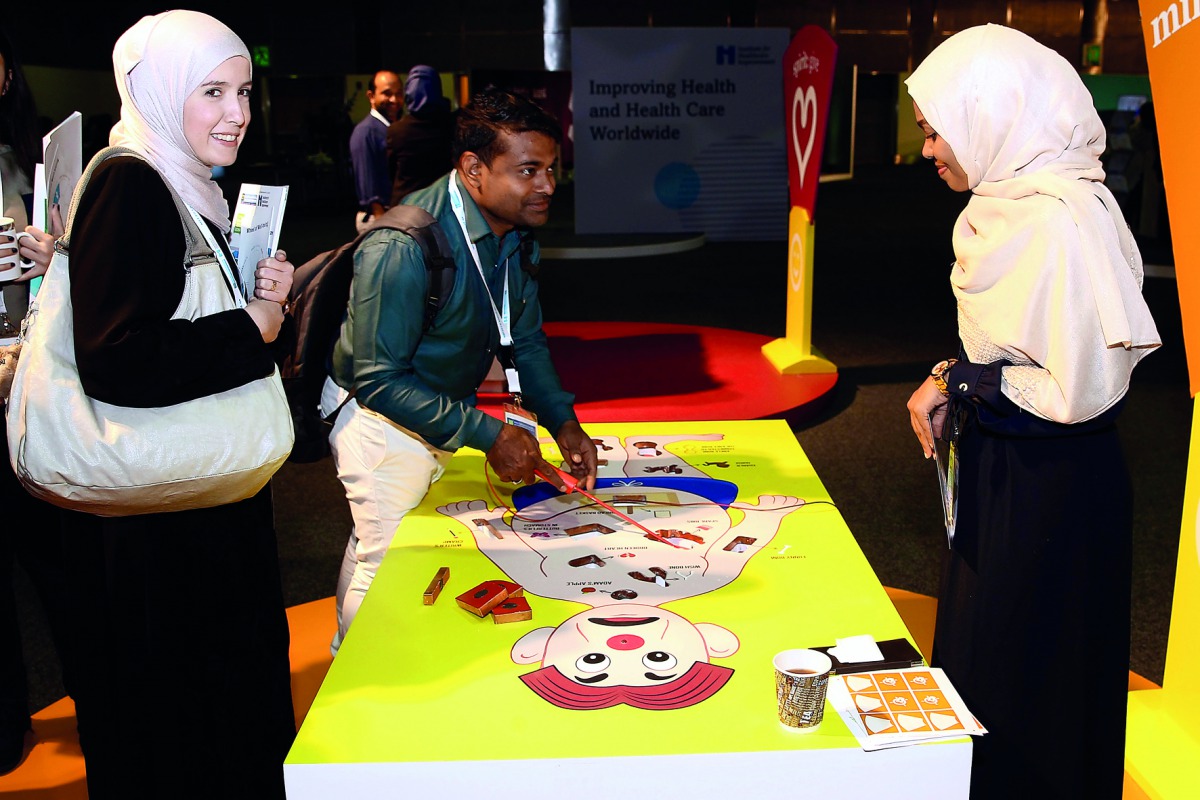 The participants at the exhibition held on the sidelines of the seventh Middle East Forum on Quality and Safety in Healthcare at the QNCC. Pic: Qassim Rahmatullah / The Peninsula