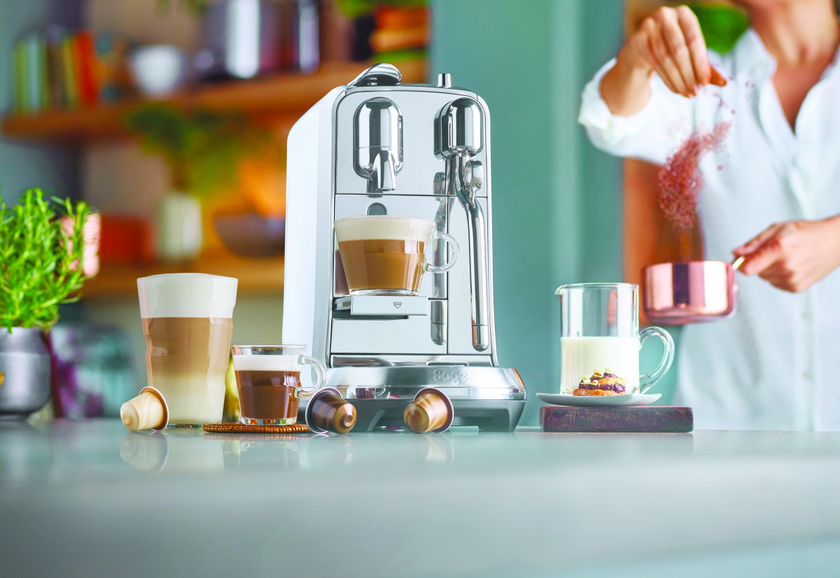 The Nespresso milk machine.