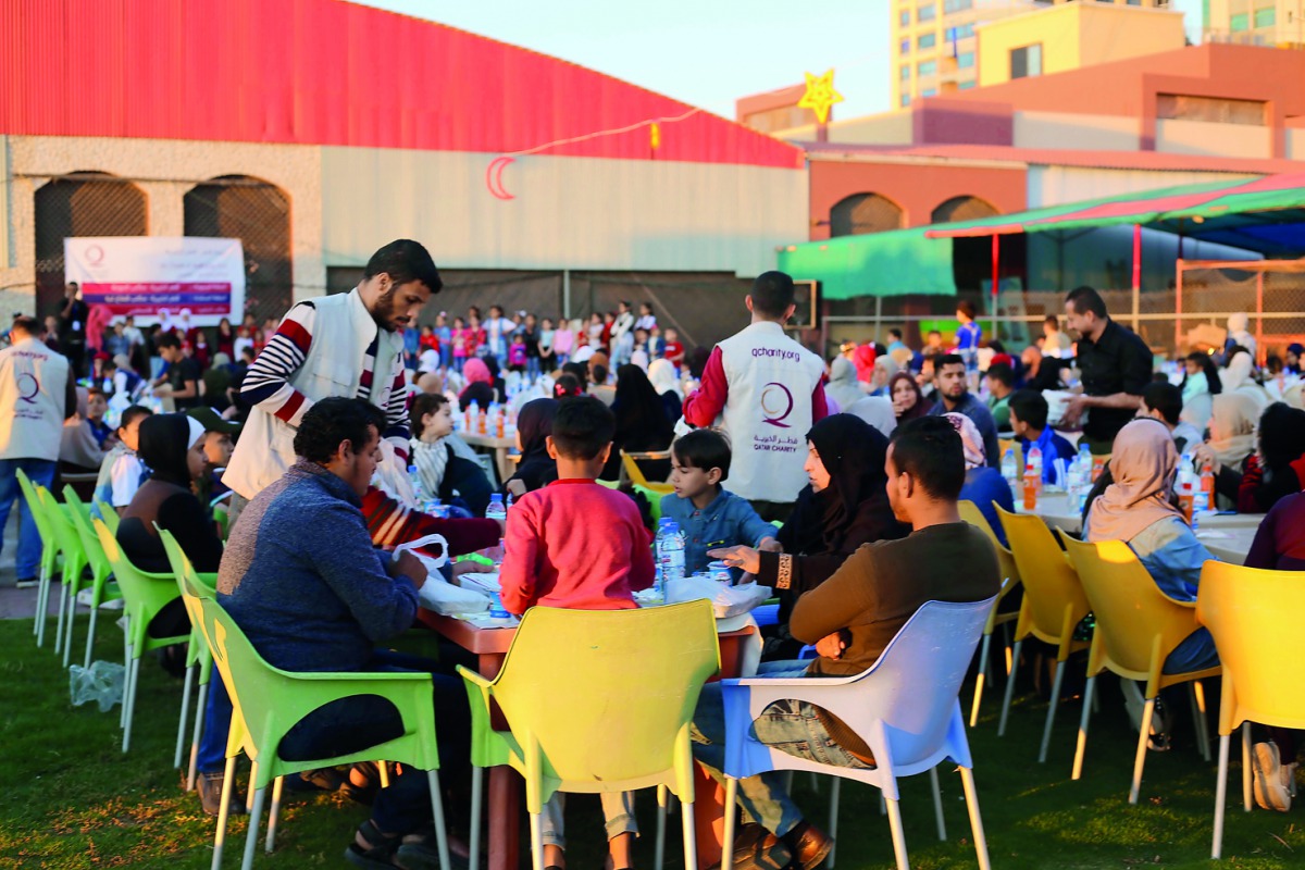 Qatar Charity has so far organised six Iftar events for orphans and their families across the Gaza Strip, Palestine, benefiting 2,300 orphans.