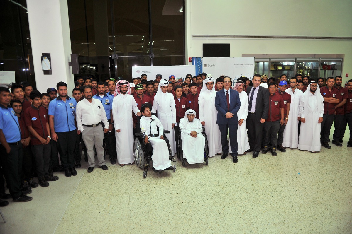 A click during the Iftar programme, titled ‘Thank You’, held under “Yes I Can” initiative by Inclusion and Special Needs Support Center at Qatar University yesterday. Pic: Baher Amin / The Peninsula 