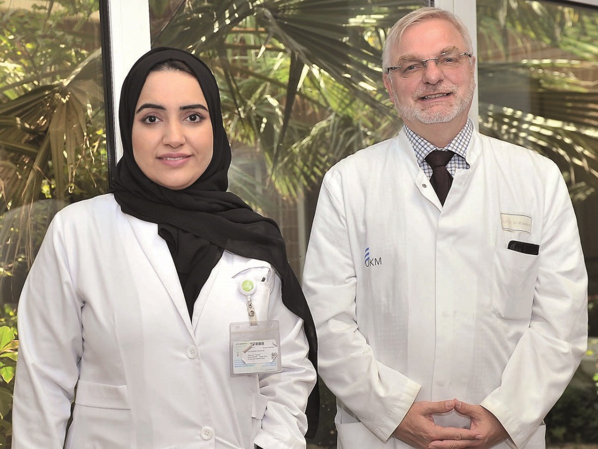 Dr Aysha Al Malki (left), Specialist at Dermatology and Prof. Martin Steinhoff, Chairman of Dermatology and Venereology, HMC. Pic: Baher Amin/ The Peninsula