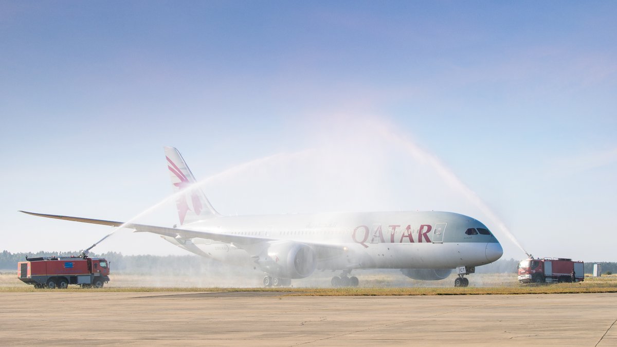 Qatar Airways’ Boeing Dreamliner 787-8 inaugural flight to Rabat, the capital of Morocco