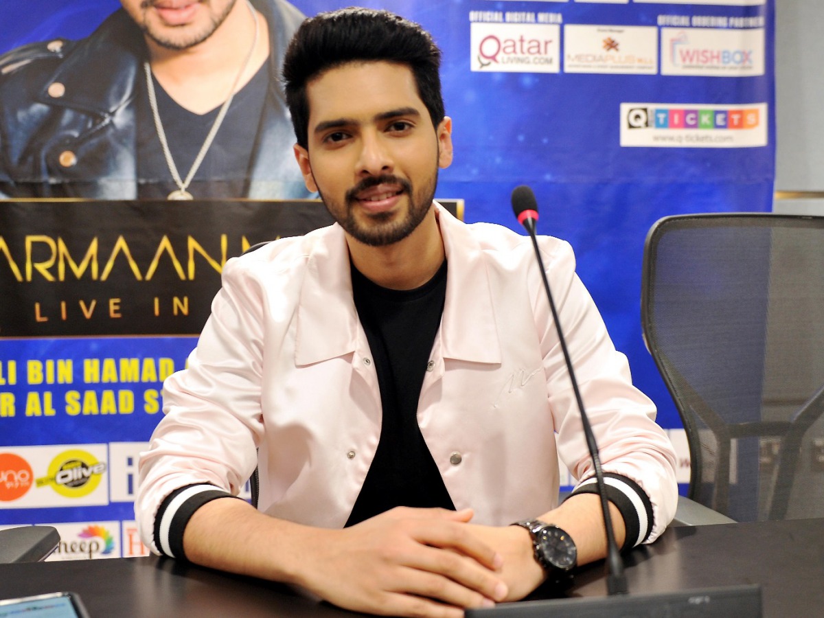 Armaan Malik at the press conference. All pictures by Abdul Basit / The Peninsula 