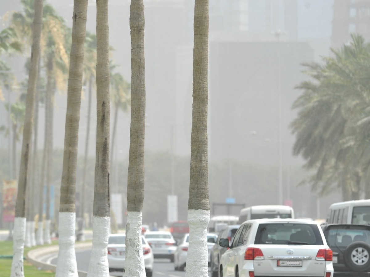 Dusty and windy weather in Doha. Picture by: Salim Matramkot/The Peninsula
