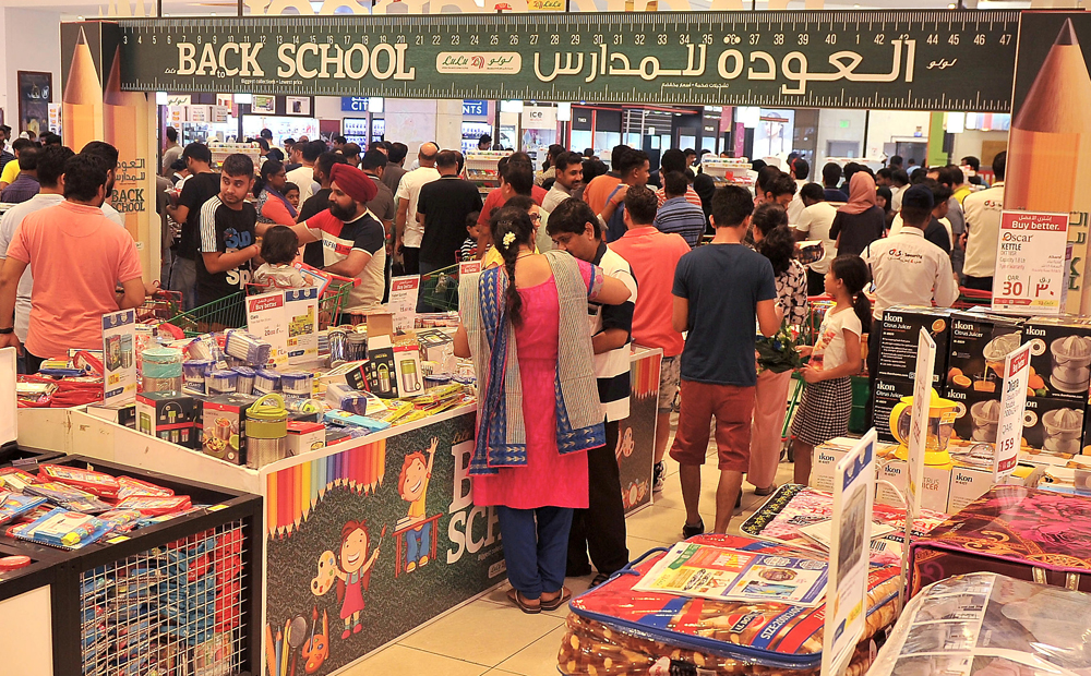 Back to School offers at LuLu Hypermarket. Pic: Baher Amin / The Peninsula 