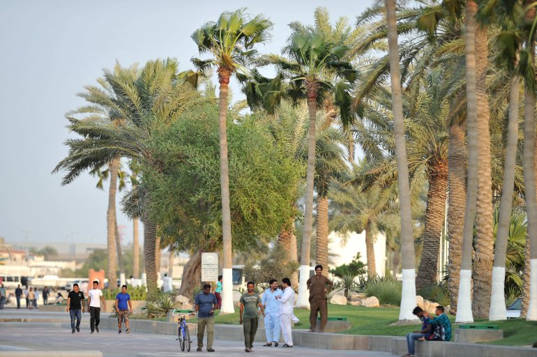 Residents enjoy the beginning of a windy weekend on Doha Corniche (Salim Matramkot/The Peninsula)