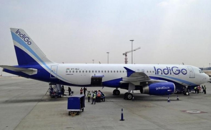 File picture of an IndiGo Airlines aeroplane. Reuters