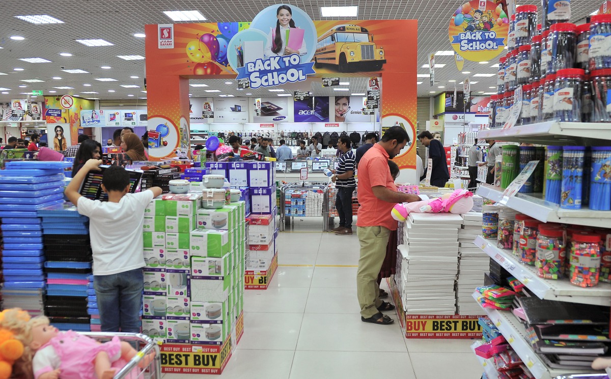 A variety of Back to School stationery at Safari Mall. Pic: Baher Amin/The Peninsula