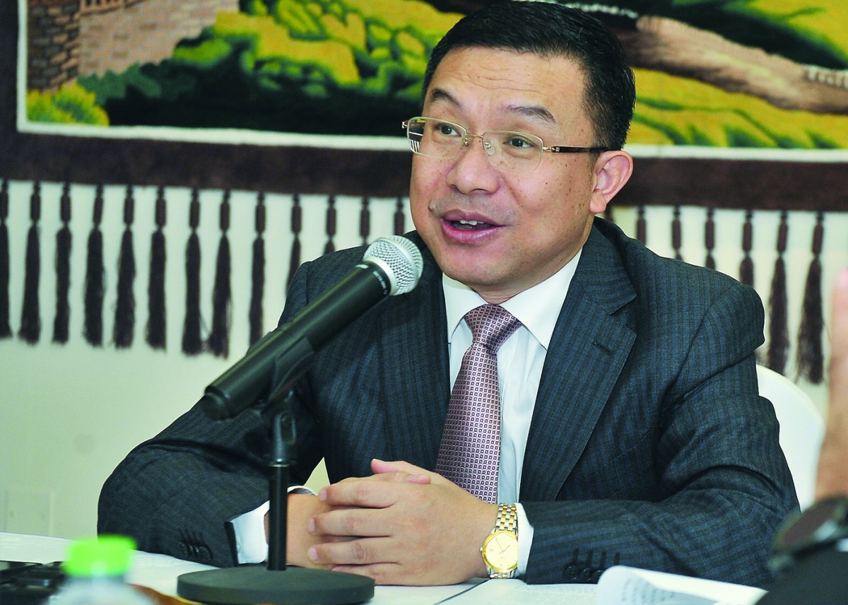 Zhou Jian, Ambassador of China to Qatar, during a press meeting at his residence. Pic: Baher Amin / The Peninsula 