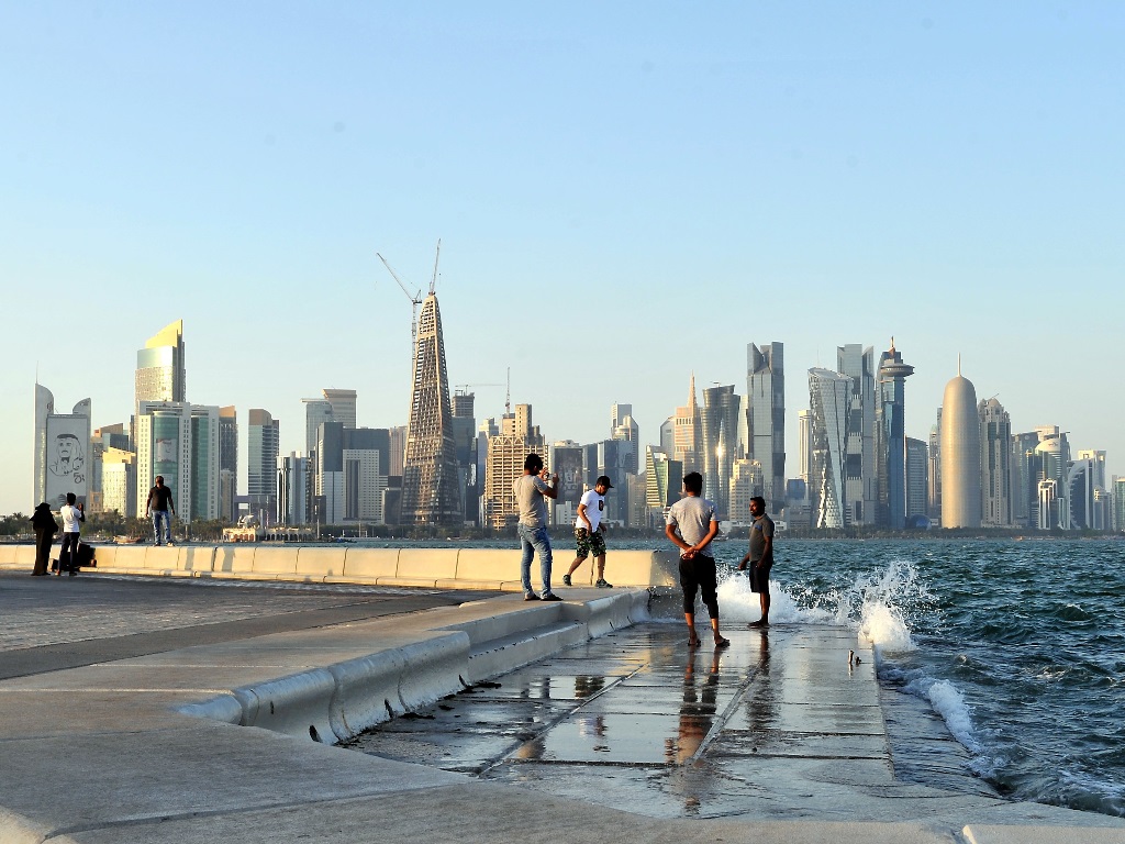 People walking along Doha Corniche on September 13. Pic: Salim Matramkot/The Peninsula