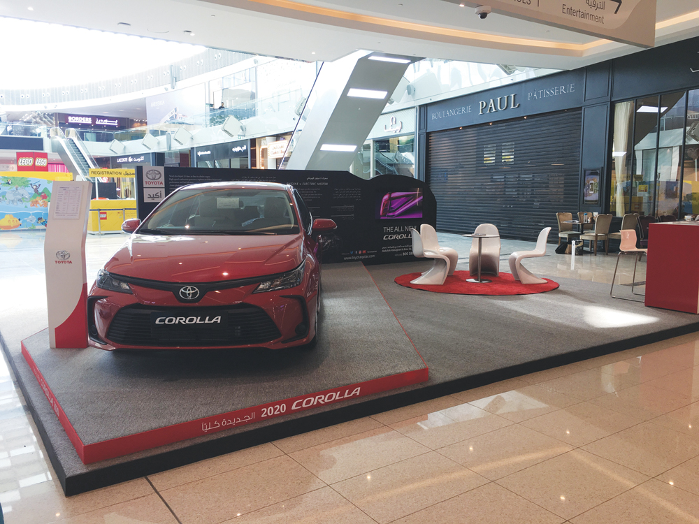 Toyota Corolla 2020 on display at Doha Festival City.