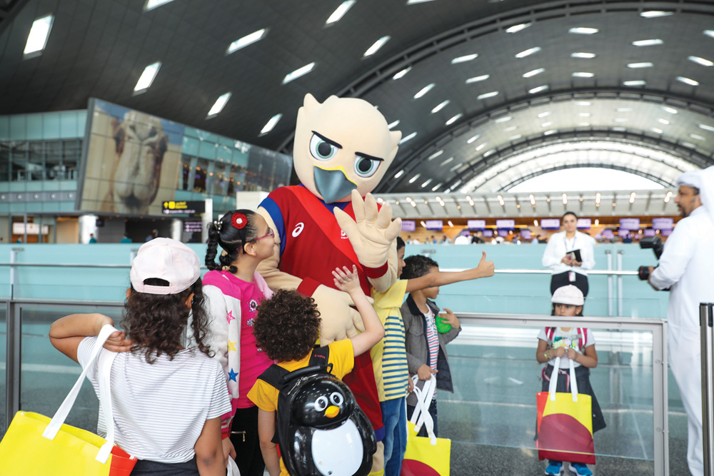 The Mascot of IAAF World Athletics Championships Doha at HIA.