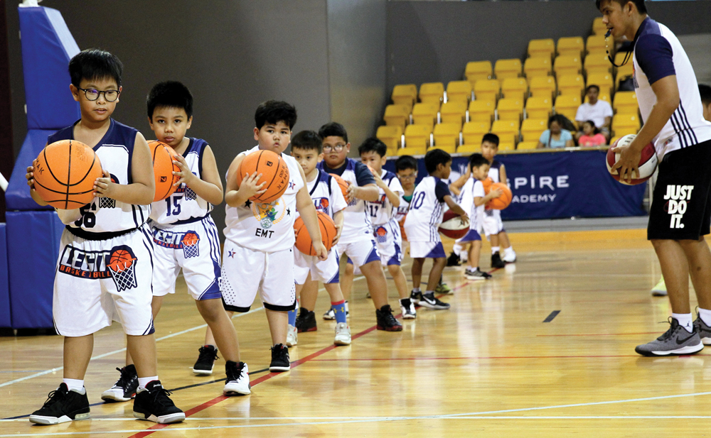 Children getting training at the Aspire Dome. PicS: Qassim Rahmatullah / The Peninsula