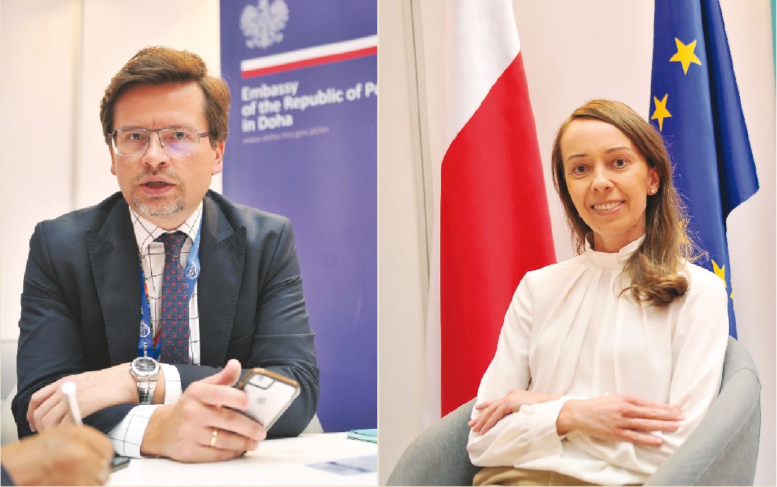 (L) Tomasz Sadzinski, Consul, First Counsellor, Embassy of the Republic of Poland , Ewelina Chrobot, Sales and Admin Manager, Aqvarius during Silk Road Exhibition held at the DECC yesterday.