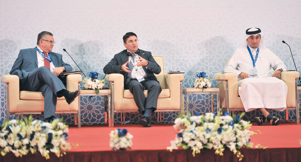 LEFT: The consultant at the Qatar International Center for Conciliation and Arbitration, Dr. Minas Khatchadorian, President of the North Adriatic Sea Port Authority AdSP, Pino Musolino and Executive Vice President of Operations at Mwani Qatar, Captain Abd