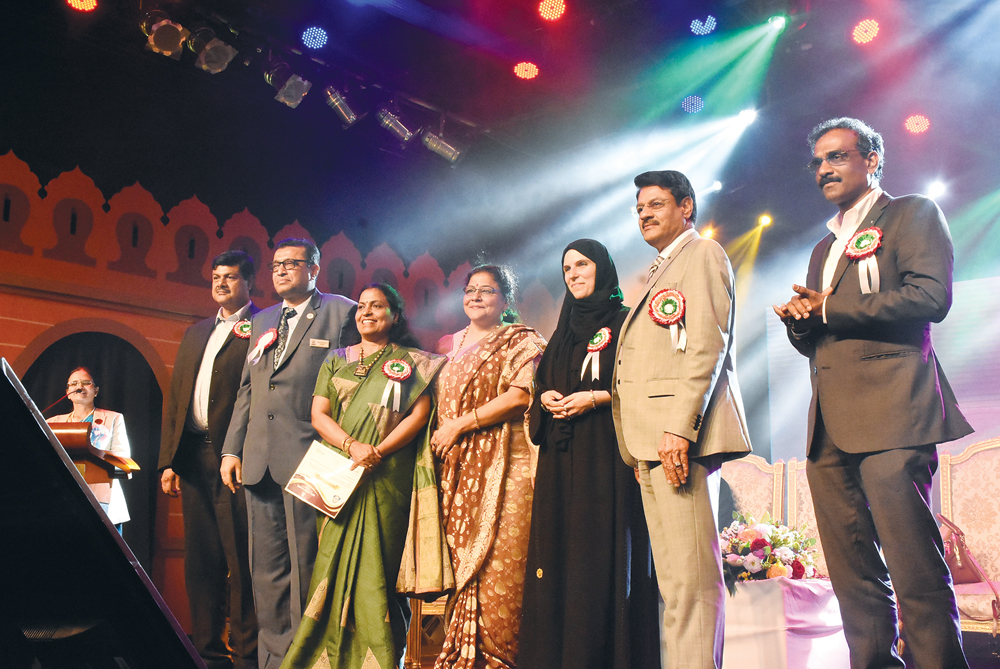 Rawda Safwan Al Zaidan (third right), Director of Private School Affairs at the Ministry of Education and Higher Education; Dr. Satbir Bedi IAS (fourth right), Chairperson of National Council for Teacher Education; Mohammed Salim Mohamed, Acting Managing 