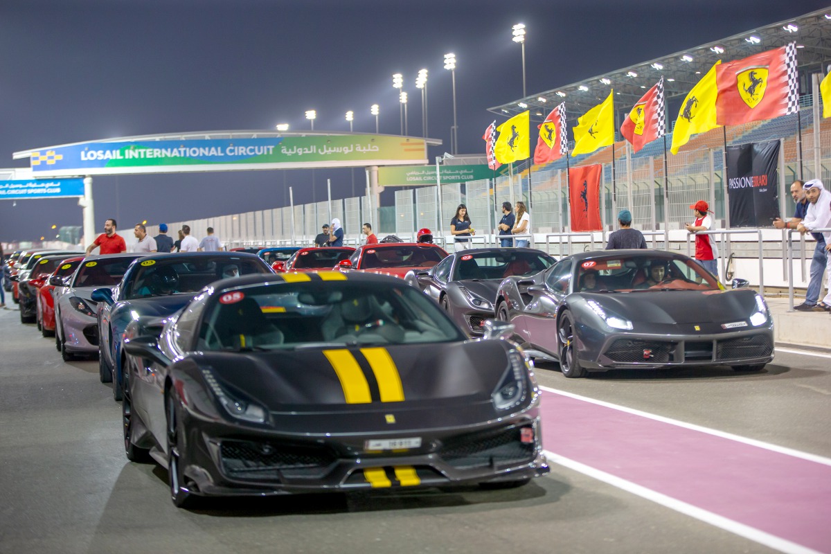 A glimpse of the adrenaline pumping drive event, organised by Alfardan Sports Motors, the official importer of Ferrari in Qatar at Losail International Circuit. 