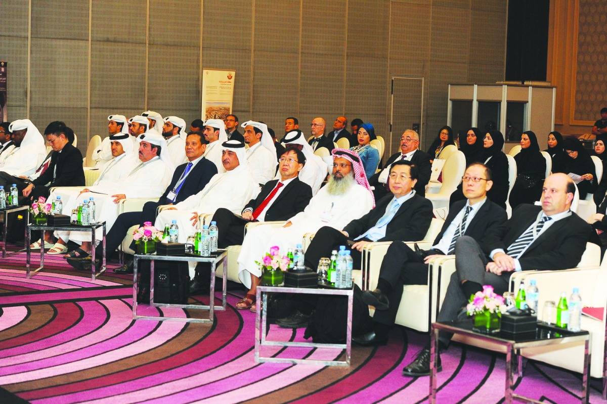 Assistant Under-secretary for Planning at the Ministry of Municipal and Environment, Eng. Fahad Mohammed Al Qahtani; Vice-President of Urban Redevelopment Authority (URA) of Singapore, Han Yong; and Ambassador of Singapore to Qatar, Jai S Sohan, during th