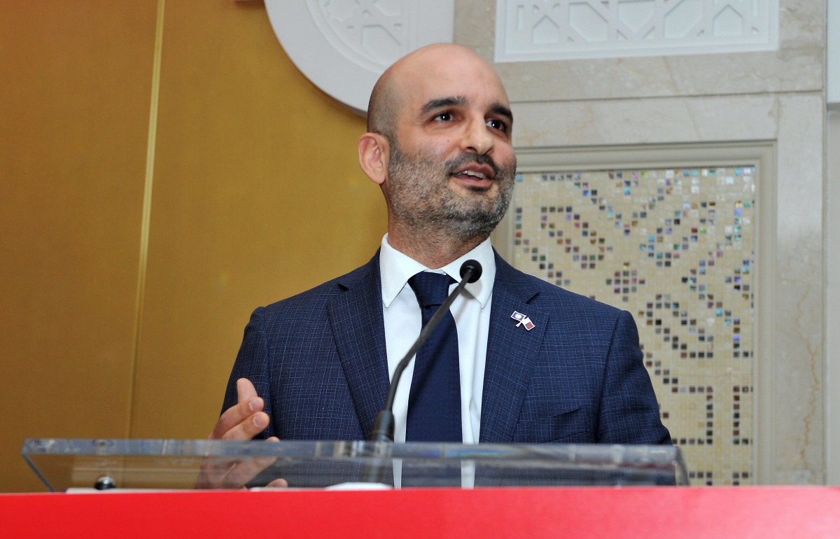 Houtan Homayounpour, Head of the International Labour Organisation’s (ILO) Project Office in Qatar speaking during the Swiss Business Council Awards in Doha recently. Pic: Salim Matramkot/The Peninsula
