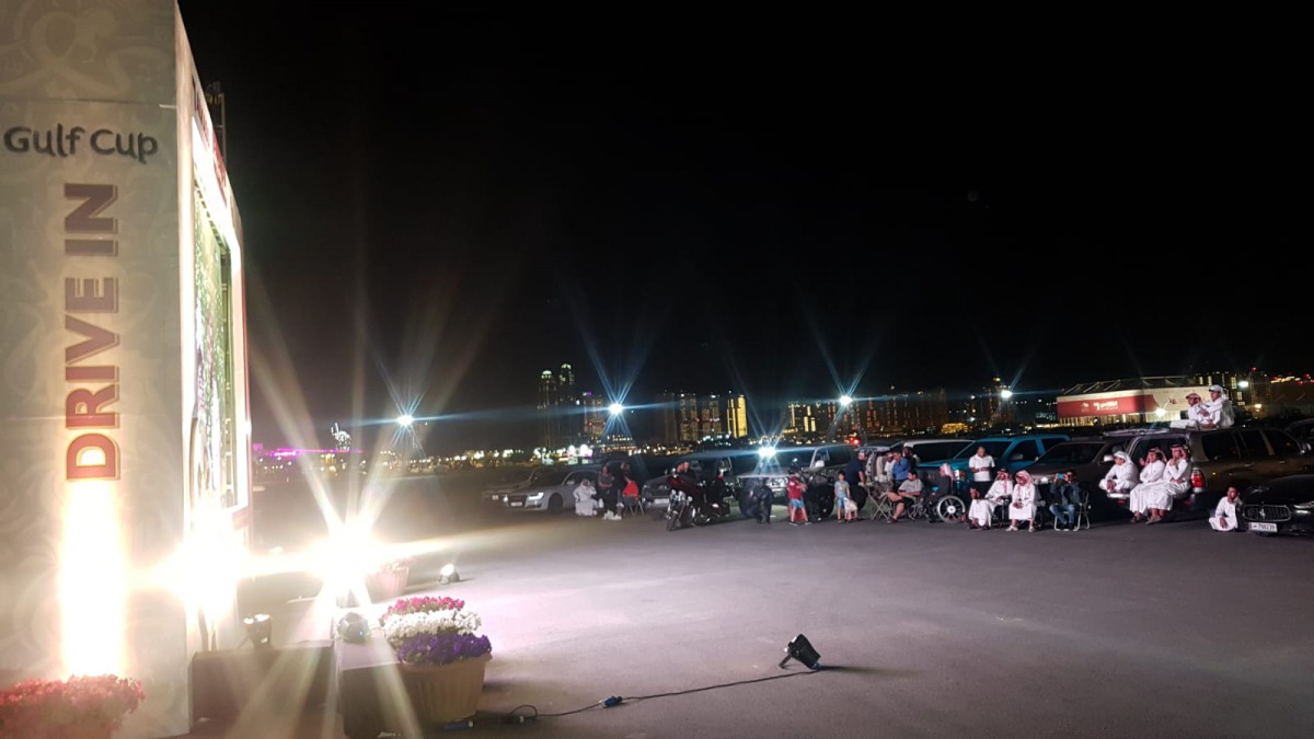 File picture of a viewing stand at Katara Drive In. Pic: Abdul Basit / The Peninsula 