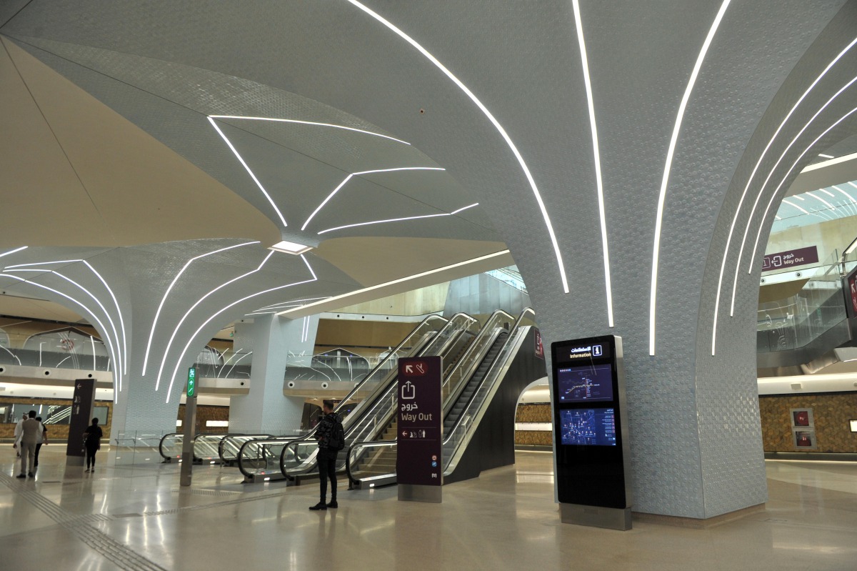 Doha Metro station Al Aziziyah. Baher Amin / The Peninsula 